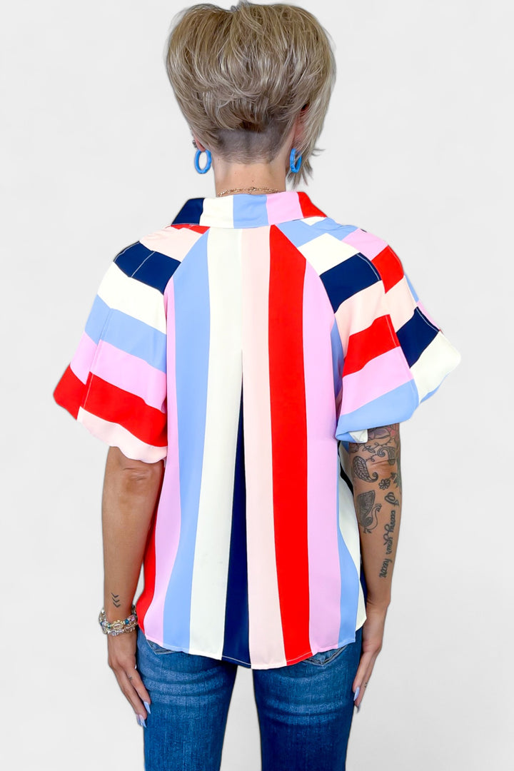 Color Block Stripe Top