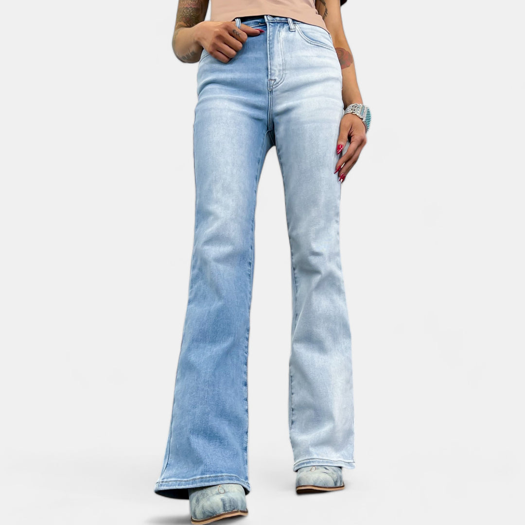 Two Tone Bootcut Jeans