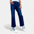 Dark Wash Mid Rise Ankle Flare Jeans