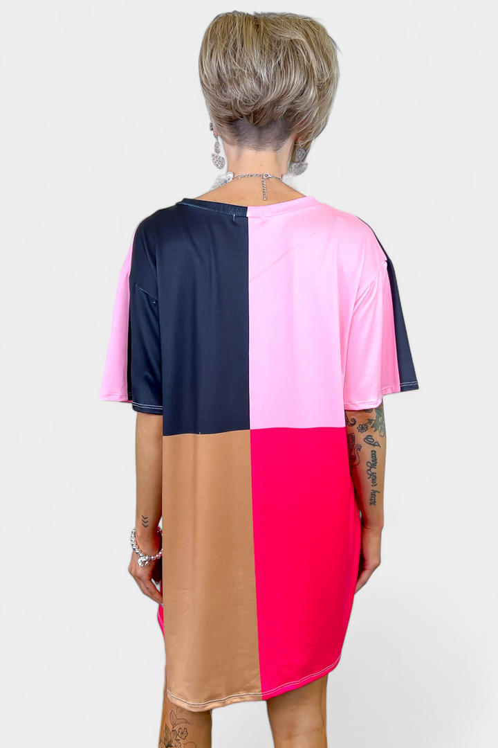 Colorblock Jersey Dress