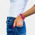 Hot Pink Heart Bead Stretch Bracelet
