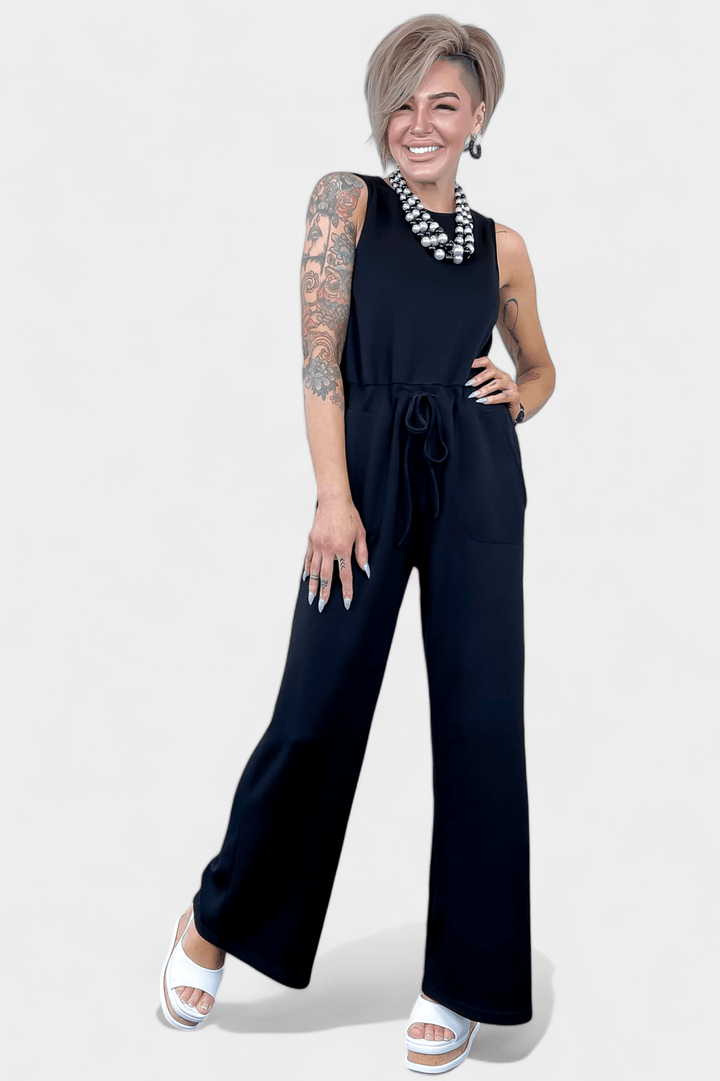 Black Jumpsuit with Pockets