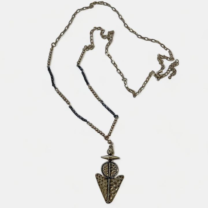 Gold Arrowhead Pendant Necklace