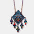 Patina Aztec Cross Charm Necklace Set