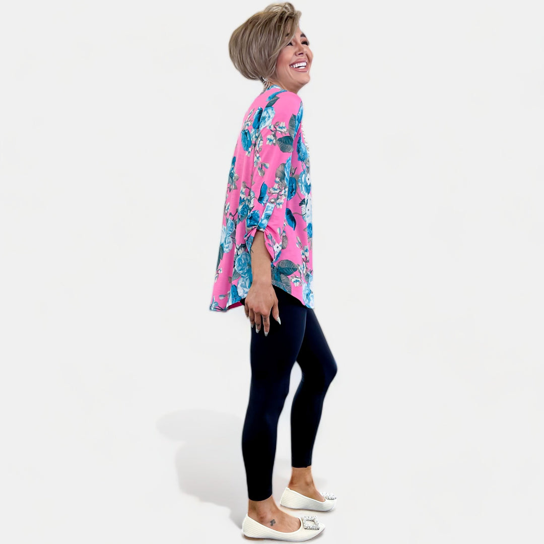 Blush Floral Lizzy Top