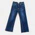 Dark Wash Mid Rise Ankle Flare Jeans