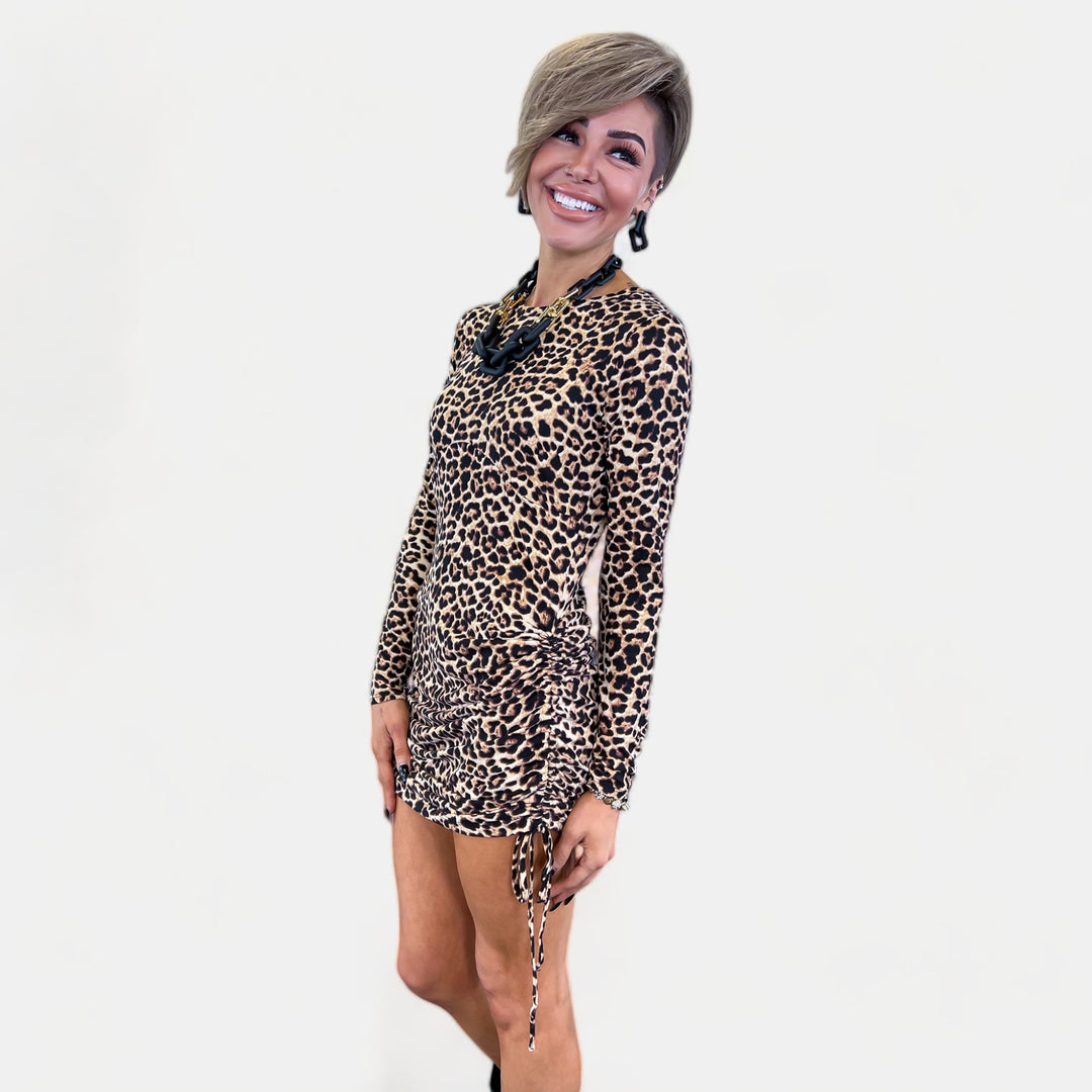 Leopard Long Sleeve Dress [NO RETURNS]