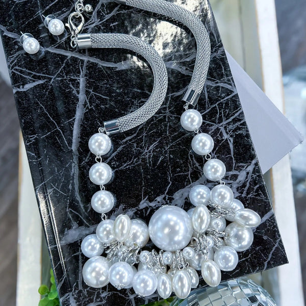 Pearl Cluster Necklace Wona Trading