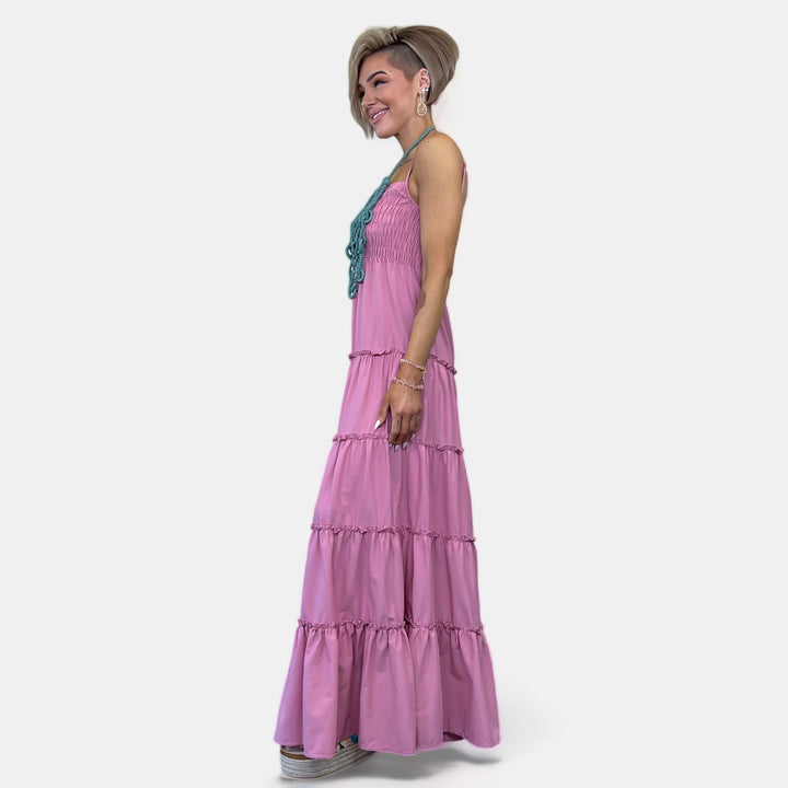 Rose Smocked Cami Maxi Dress