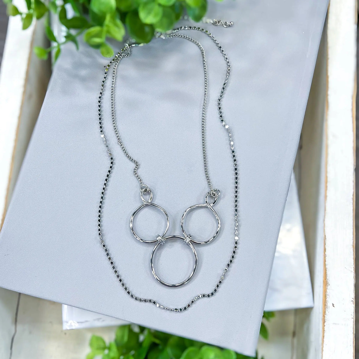 Circle Layered Necklace | Silver Wona Trading