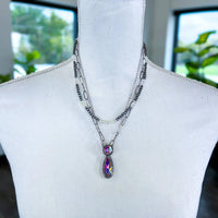 Navajo Crystal Necklace | Silver AB Blandice Jewelry