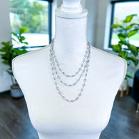 Bezel Long Necklace | Silver Wona Trading