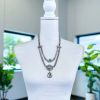 Crystal Chain Necklace Set | Silver Blandice Jewelry