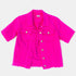 Pink Short Sleeve Denim Jacket