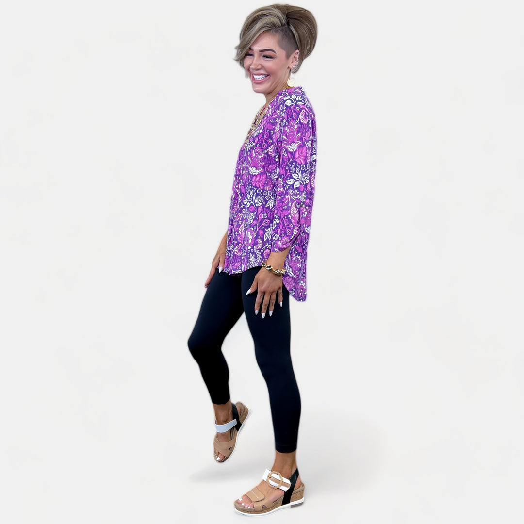 Lavender Abstract Lizzy Top