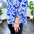 Blue & Ivory Damask Lizzy Top