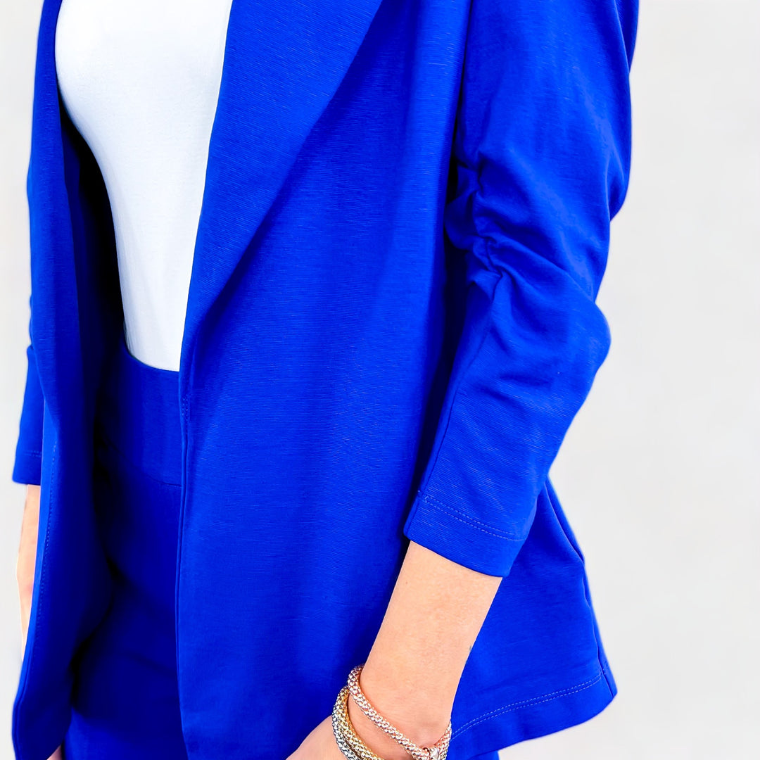 Blue 3/4 Sleeve Blazer