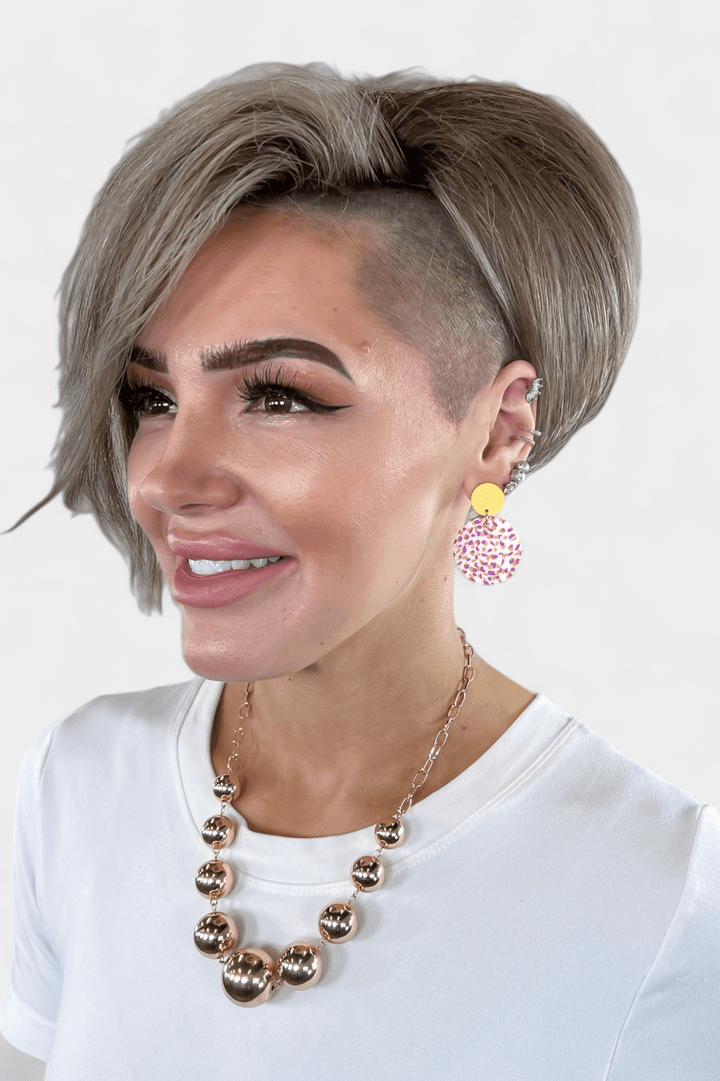 Pink Abstract Animal Polly Earrings