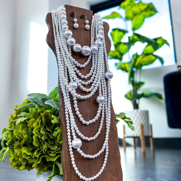 Chunky Pearl Necklace | White Wona Trading