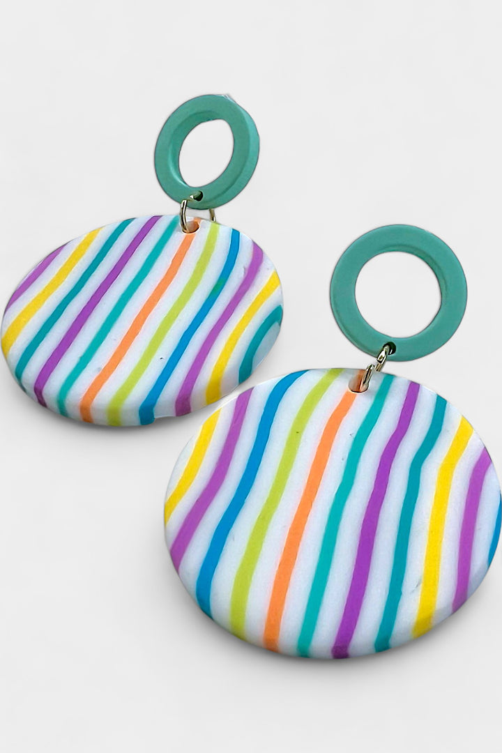 Multi Striped Polly Earrings
