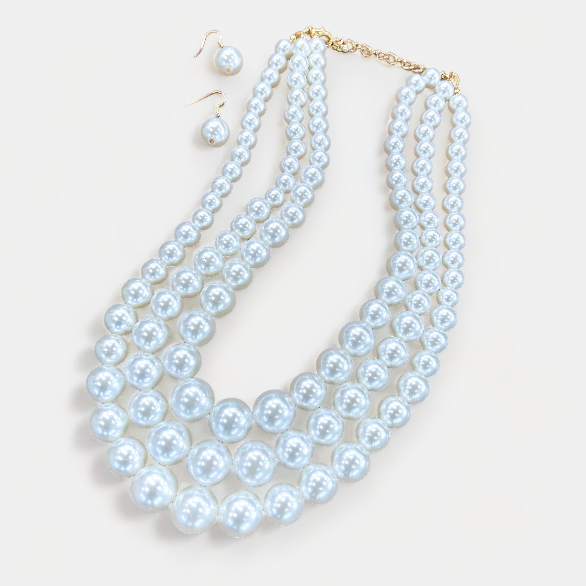 Cream Layered Pearl Necklace