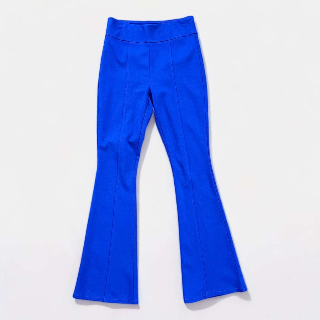 Blue High Waisted Flare Pants