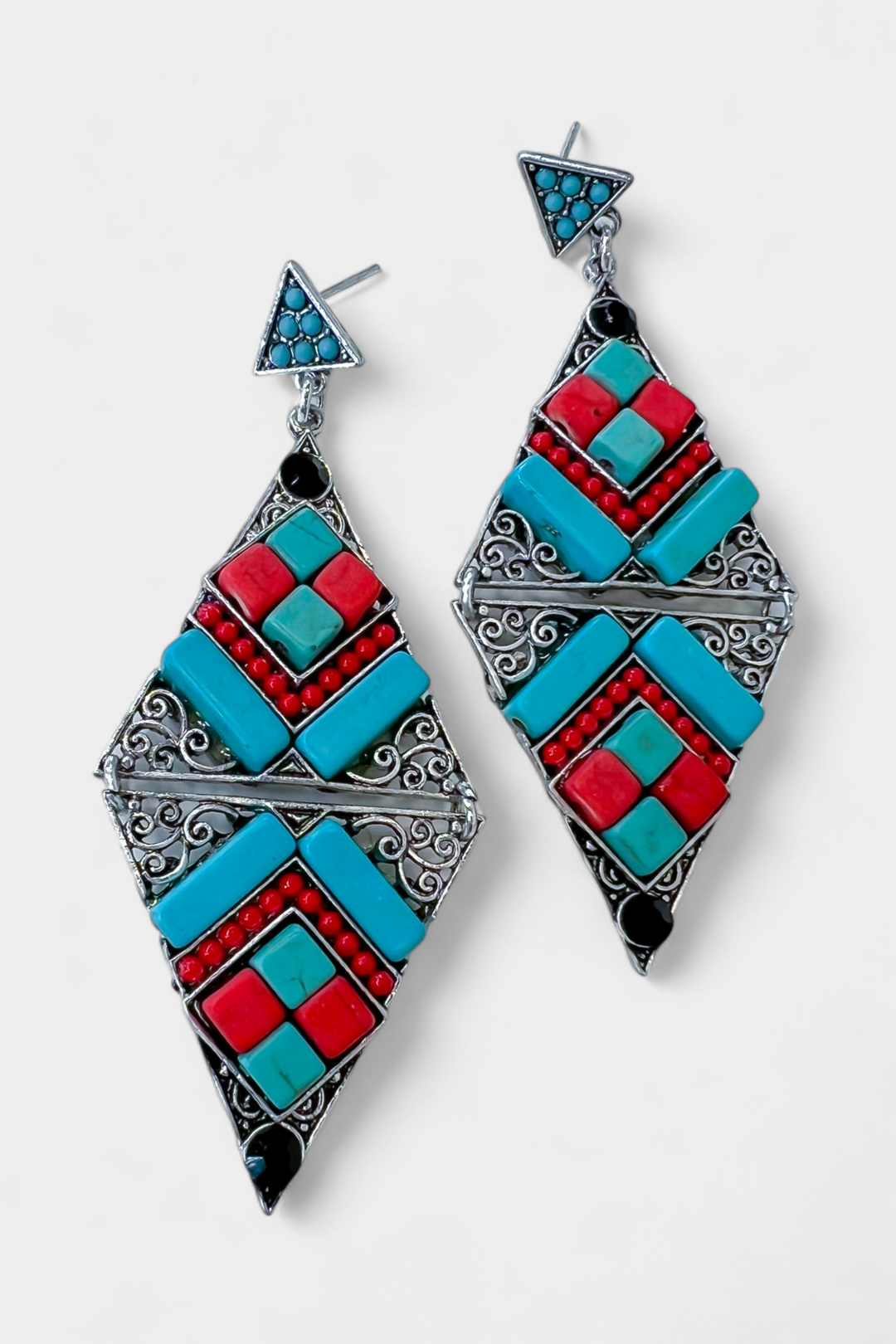 Turquoise Iconic Stone Western Earrings