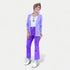 Purple Hyperstretch Cropped Flare Pants