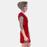 Red Off Shoulder Sequin Dress
