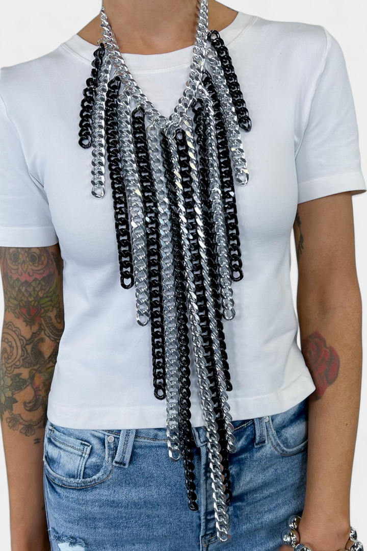 Chunky Chain Statement Necklace Set