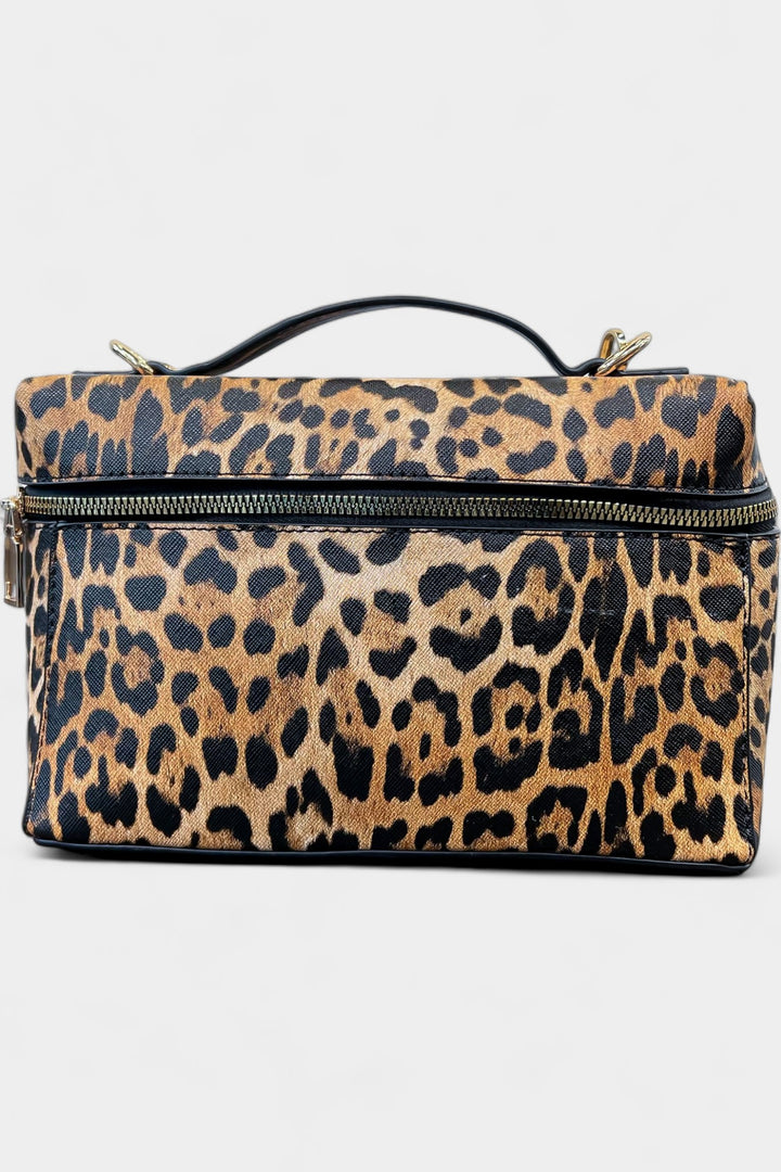 Leopard Box Crossbody Hand Bag