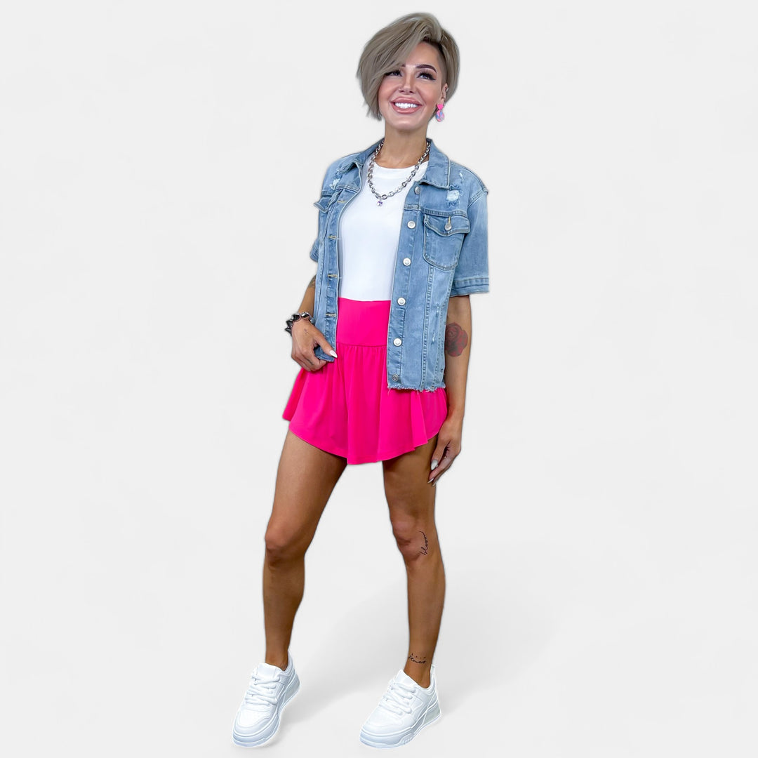 Hot Pink Tennis Skirt