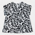 Black Abstract Lizzy Short Sleeve Top