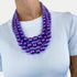 Lavender Layered Pearl Necklace