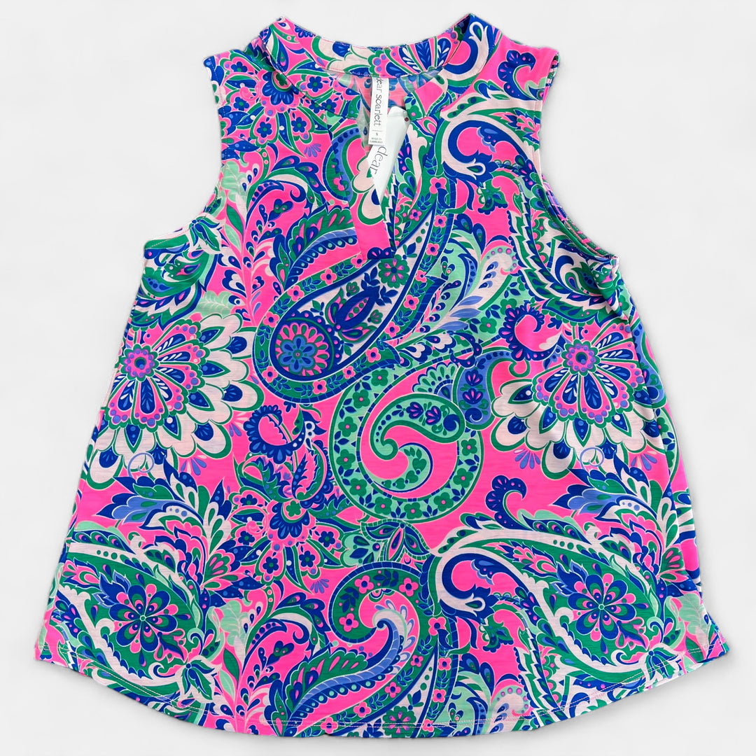Pink Multi Paisley Lizzy Tank Top