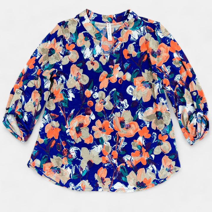 Royal Floral Lizzy Top