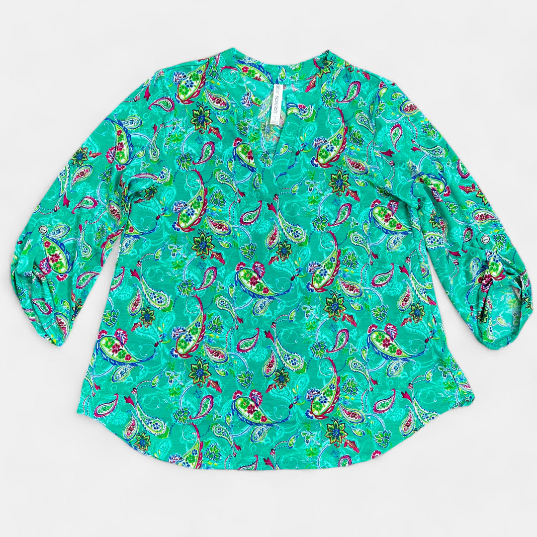 Emerald Paisley Lizzy Top