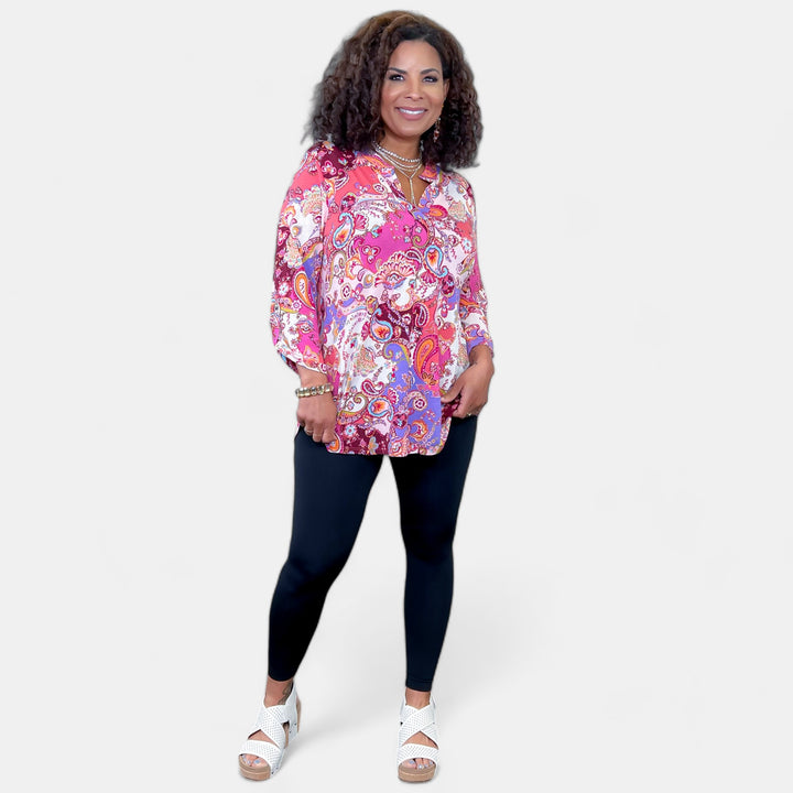 Multi Paisley Lizzy Top