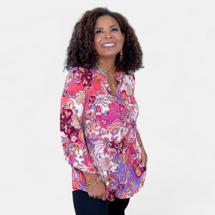 Multi Paisley Lizzy Top