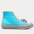 Turquoise Embellished High Top Sneakers