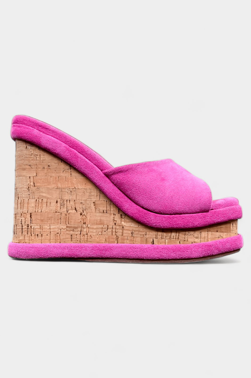 Pink Cork Wedge Sandals