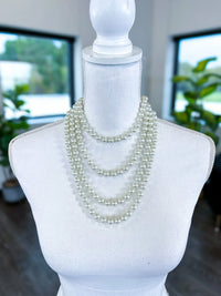 Pearl Long Necklace | Cream Wona Trading