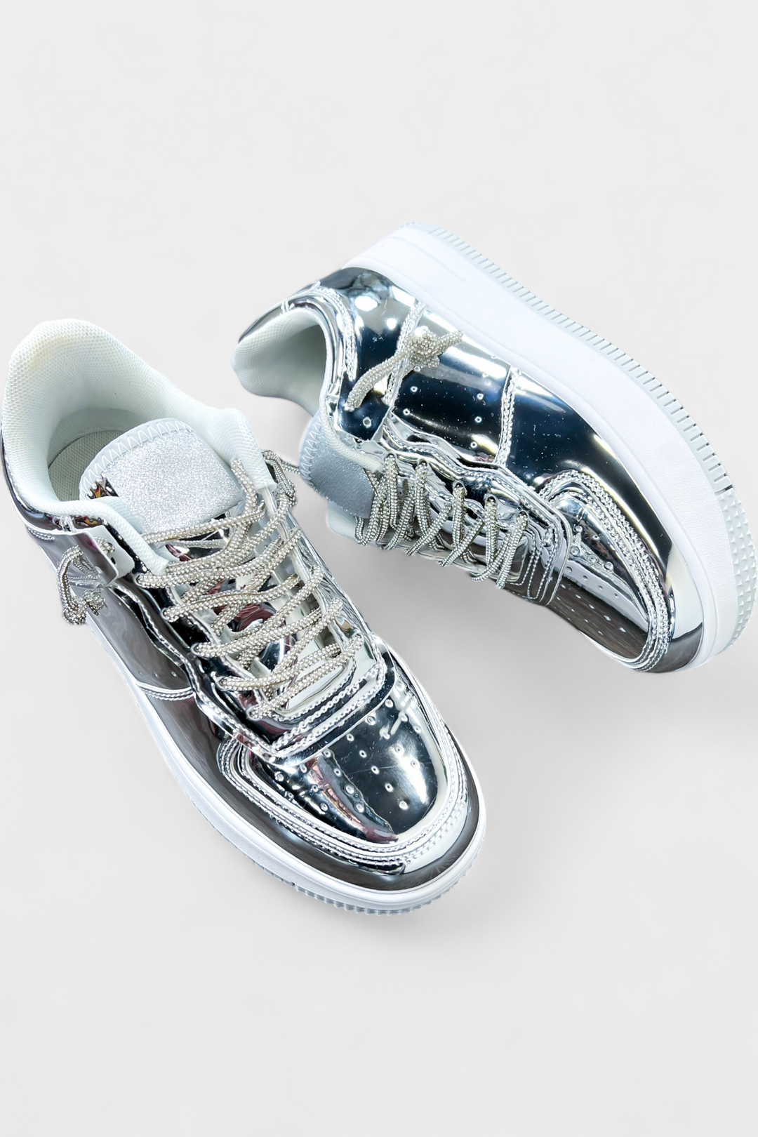 Silver Metallic Sneakers
