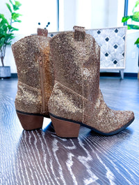 Gold West Party Boots - The ZigZag Stripe