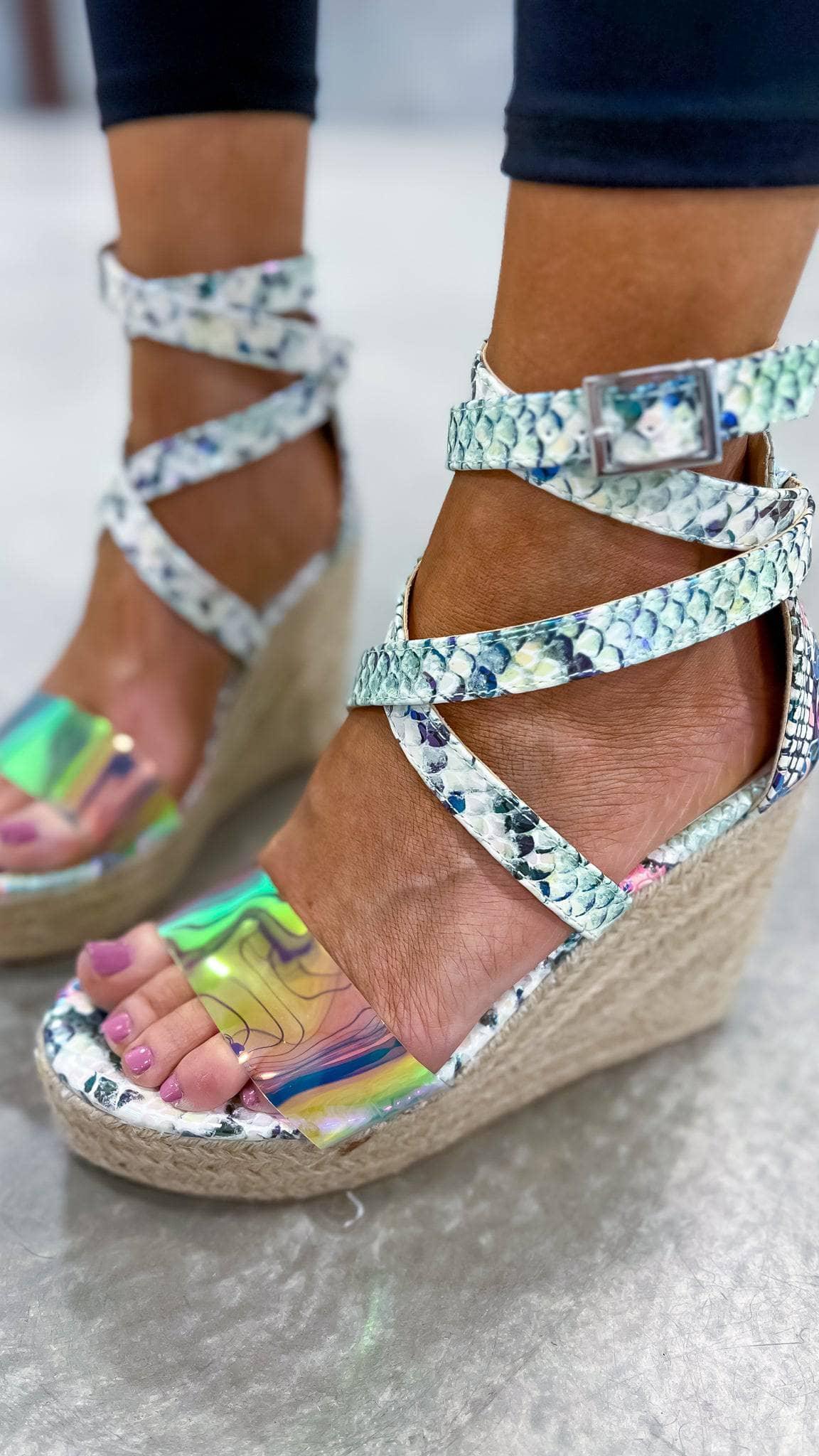 Just A Glimmer Wedges - The ZigZag Stripe
