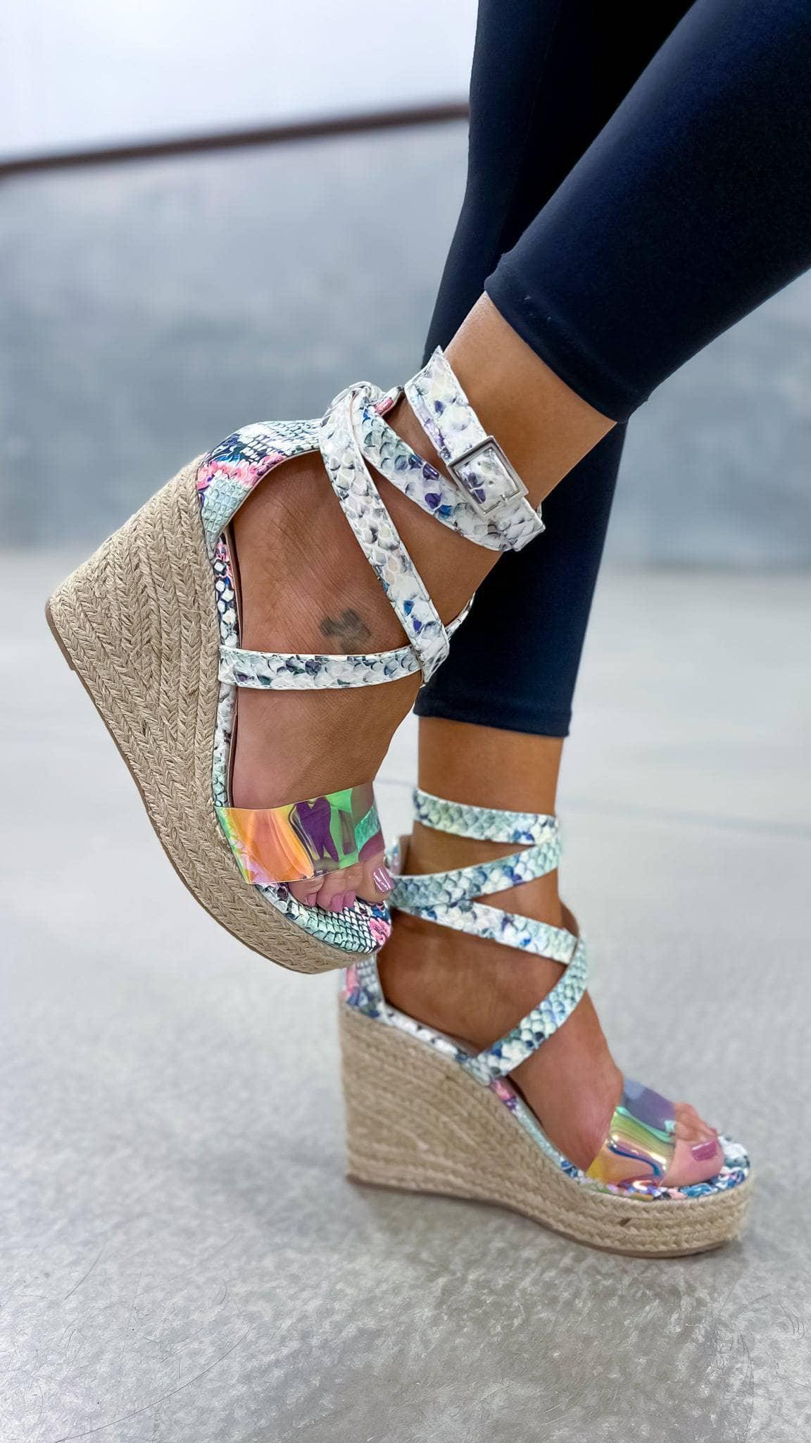 Just A Glimmer Wedges - The ZigZag Stripe