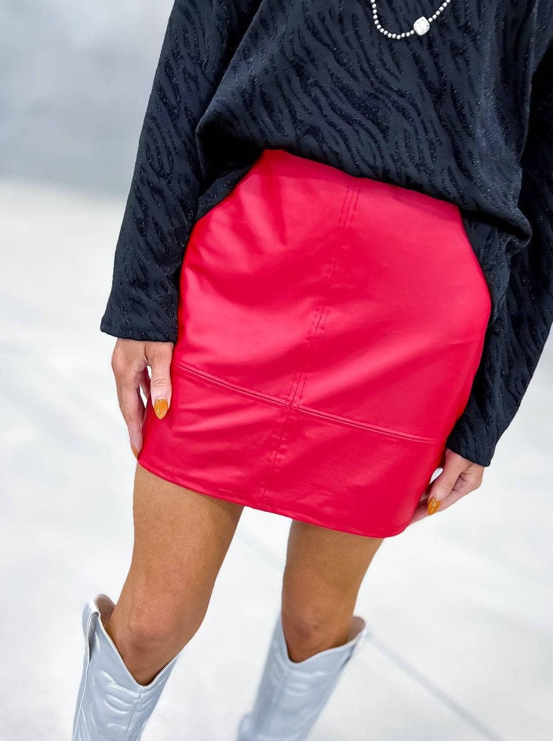 Red Nightlife Skirt [NO RETURNS] - The ZigZag Stripe