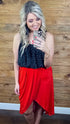 Red Simple Beauty Skirt [NO RETURNS] - The ZigZag Stripe