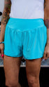 Turquoise Get Active Shorts [NO RETURNS] - The ZigZag Stripe