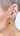 Yellow Beading Around Hoop Earrings - The ZigZag Stripe